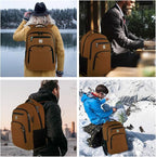 Volher Laptop Backpack,Business Travel Anti Theft Slim Durable Laptops Backpack,Water Resistant College Computer Bag for Women & Men Fits 15.6 Inch Laptop and Notebook-Brown