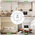 Flat Wall Outlet Extender with USB Charging Ports, HICITY 180° Swivel Power Strip 2 USB Ports, 2 Prong Folding Plug for Tight Spaces, Type A Ultra Thin Design (White)