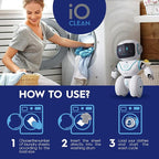 iO CLEAN Laundry Detergent Sheets Unscented, 30 Count – Hypoallergenic Laundry Soap Sheets for Sensitive Skin – Travel Friendly Washing Detergent Sheets for HE & Standard Washers