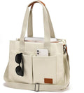 Canvas Laptop Tote Bag for Women | Pockets, Stands Upright, Convertible