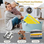 Shoe Washing Machine Bag,Laundry Shoe Bag for Washer and Dryer,Reusable Shoe Cleaning Bag for Sneakers,Tennis Shoes,With Self-locking Zipper, Microfiber Inside (Lite Yellow - 2 Pack)