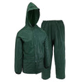 West Chester Master Gear 44100CA 0.20 mm PVC Rain Suit, Medium - Green, Attached Hood, Elastic Waist and Wrist, Zipper Closure