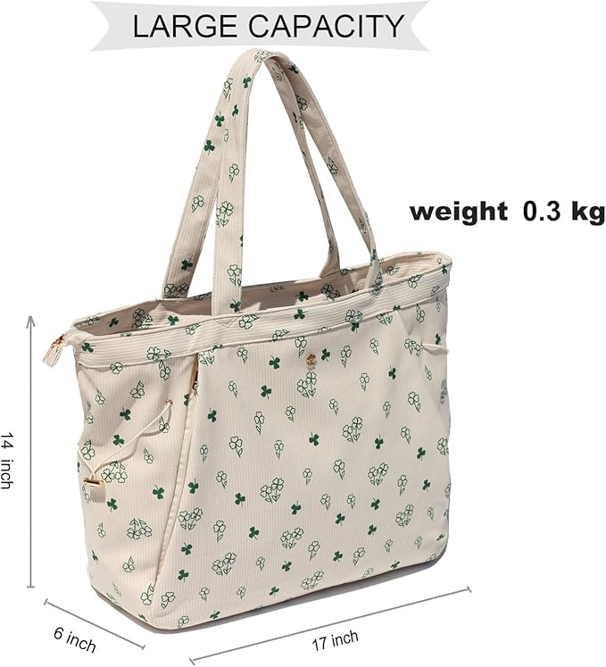 ESVAN Corduroy Yoga Tote Bag Gifts for Women Drawstring Yoga Mat Bag for Office Workout Travel Carryall Pilates Gym