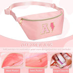 Amylove 9 Pieces Fanny Packs Nylon Waist Bag Zipper Travel Running Bag with Adjustable Strap for Women Men(Nylon,Pink)