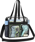 XCU Clear Bag for Stadium Events 12x6x12 Large Clear Tote Bag Transparent Lunch Bag Adjustable Straps for Concert Sports Work