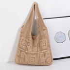 WantGor Crochet Bags, Beach Mesh Tote Bag Womens Shoulder Shopping Handbag Casual Travel Totes Bag Foldable Hobo Bags