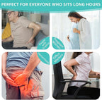Inflatable Travel Seat Cushion for Airplane - Portable Air Pad with Built-in Pump for Long Haul Flight Essentials - Ergonomic Tailbone & Sciatica Pain Relief, Non-Slip, 15.7x15.7, Black