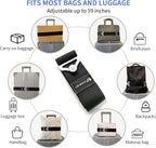Luggage Straps for Suitcases Add a Bag Luggage Strap, 2-in-1 Travel Belt for Luggage Straps Travel Belt Over Handle for Carry On Bag Adjustable Suitcase Belts, Airport Travel Accessories Black