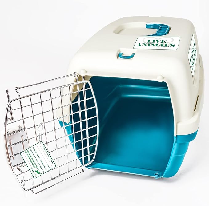 Eaasty 23 Pcs Kennel Travel Kit for Pets Airline Travel Accessories with 4 Live Animal Stickers 2 Pet Bowl 1 Live Pets Label 5 Storage Bag 10 Cable Ties 1 Tag for Airline Cargo Crates Shipping Packing