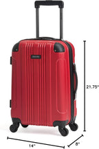 Kenneth Cole REACTION Out of Bounds Lightweight Hardshell 4-Wheel Spinner Luggage, Scarlet Red, 20-Inch Carry On