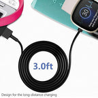 Fast Wall Charger for Fitbit Sense & Versa 3 Versa 4 & Replacement Google Pixel Watch 3/2 USB Charging Cable Cord for Fit bit Sense 2/Sense/Versa 4 3 Smartwatch Charger Dock USB Cable Cord