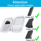 Khanka Hard Travel Case Replacement for Anker 621/622 / 633 Magnetic Battery (MagGo), 5000mAh 10000mAh Magnetic Wireless Portable Charger, Case Only (White)