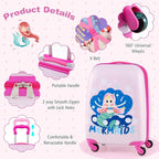Goplus 2PC Kids Luggage, 12" & 16" Kids Carry On Luggage Set with 4 Spinner Wheels, Lightweight Rolling Spinner Suitcase for Children Toddlers Boys and Girls Travel