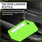 Untethered 4-Pack Luggage Tag Set | Durable Luggage Tags for Suitcases & Travel Bags | Bag Tag & Name ID Identifiers | Suitcase Tags for Easy Luggage Identification