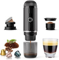Portable Electric Espresso Coffee Maker for Ground Coffee & NS Capsule Fast Self-Heating Technology‌ with USB-C Perfect for RV, Hiking, Camping, Office & On-the-Go Lifestyles, Christmas Gift for Men