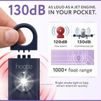 HOOTIE Personal Safety Alarm Keychain, 130dB Personal Alarm for Women Men and Kids, Pull Pin Emergency Panic Alarm with Strobe Light, Portable Self Defence Alarm for Campus Travel and Running - Navy
