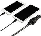 Amazon Basics 30W Fast Car Charger, 1 USB-C (18W) Cable with PD, 1 USB-A (12W) Port, Apple MFi Certified, for Phones (iPhone 16/15/14/13/12/11/X, Samsung, and More), Black (Pack of 2)