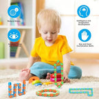 8Pcs 24Links Fidgets Wacky Tracks Fidget Toys for Kids Valentines Day Gifts Classroom Gifts School Easter Stocking Stuffers Plastic Sensory Autism Snap Fidget Click Snake Toys for Adults Travel 11inch