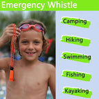 Amzonly Emergency Whistle, 120db Safety Whistle Survival Shrill Loud for Camping Hiking Hunting Boating Fishing Life Vest Jacket Rescue Signaling Kids Lifeguard 5 Pack