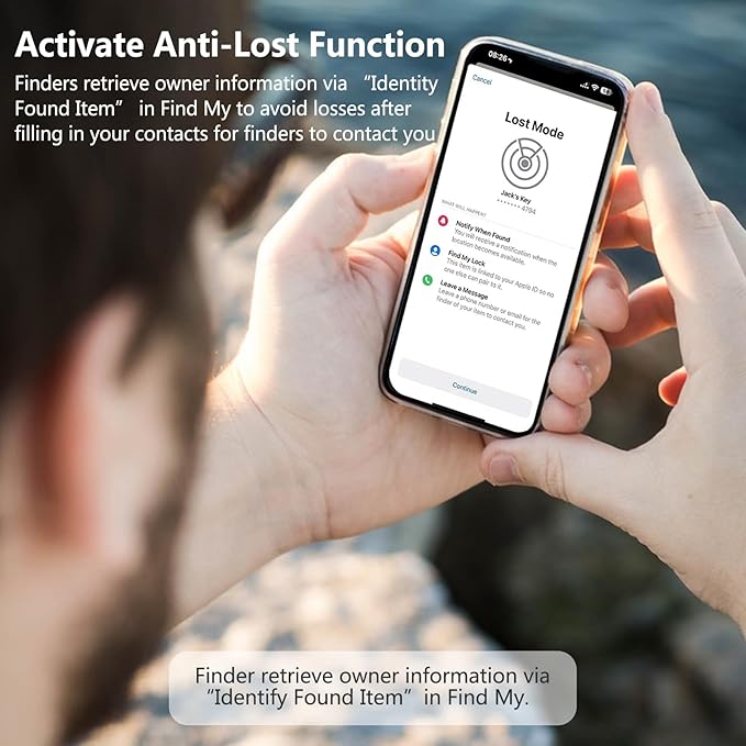 Air Tracker Tags GPS Tracker Case,Mini Key Item Finder Locator,No Monthly Fee with Apple Find My(iOS only),Anti-Lost Bluetooth Tag ItemTracker Case for Luggages/Kids/Pets/Wallet/Bag-1Pcs-Black