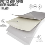 VENTURE 4TH Money Belt for Travel – Slim Hidden Under-Clothes RFID Blocking Anti-Theft Passport Holder & Travel Wallet Pouch for Men & Women to Protect Cash, Cards & Documents (Sleek Silver)