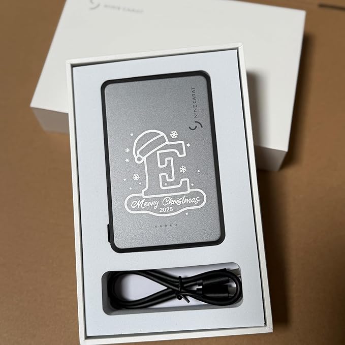 Custom Engraving Power Bank 5000mah,Customized Portable Charger with Name,Logo,Picture,Gift for Employees,Clients(Misty Rose)