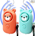 Personal Alarm 130dB Loud Safe Sound Siren, 2 Pack Self Defense Security with LED Light, Safety Alarms Keychain for Women Kids Elders Girls (Cyan+Orange)