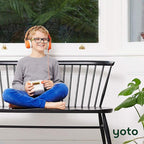 YOTO Wired Headphones – Kids Accessories, Lightweight Adjustable & Foldable Over-Ear Earphones with Travel Bag, Volume-Limiting for Safe Listening & Daisy Chain Feature for Audio Sharing