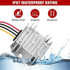 Nilight 24V to 12V Voltage Converter 120W 10A Regulator Step Down to 12VDC Waterproof DC Convert Reducer Power Supply Transformer Module for Golf Cart Scooters Trucks
