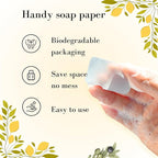 flowcheer Paper Soap Sheets For Hand Washing - (120 Pcs) Lemon Scent Portable Travel Soap Sheets, Eco-Friendly, Dissolvable Hand Soap for Camping, Travel, On-the-Go Use