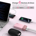 JUOVI J2621 Power Bank Portable Charger 20000mAh 45W, PD3.0 QC 4.0 Fast Charging Battery Pack with LED Display,2 USB-C,2 USB-A for iPhone 15 16, MacBook