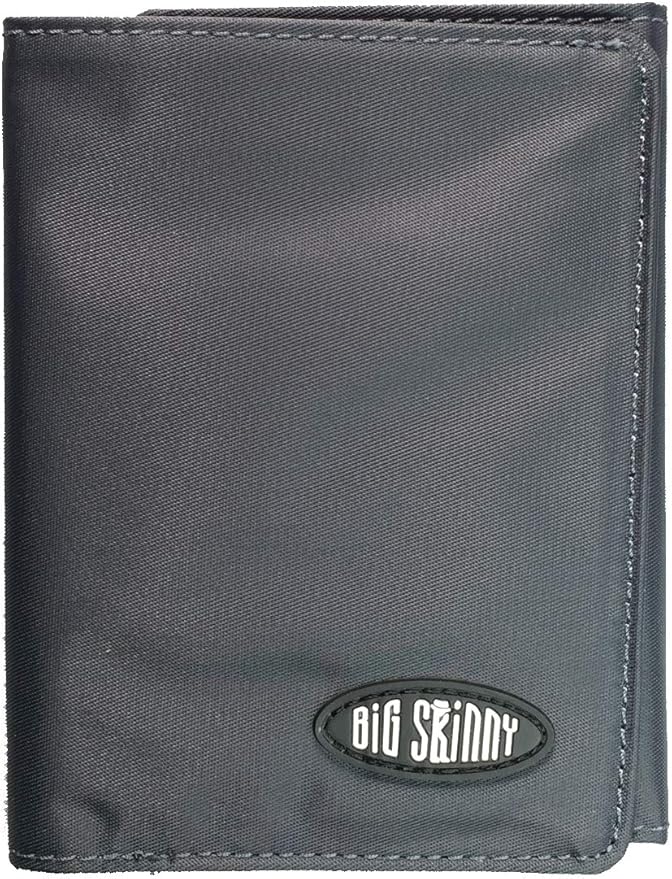 Big Skinny Tri-Fold Wallet, Holds Up to 25 Cards, Charcoal