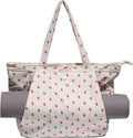 ESVAN Corduroy Yoga Tote Bag Gifts for Women Drawstring Yoga Mat Bag for Office Workout Travel Carryall Pilates Gym
