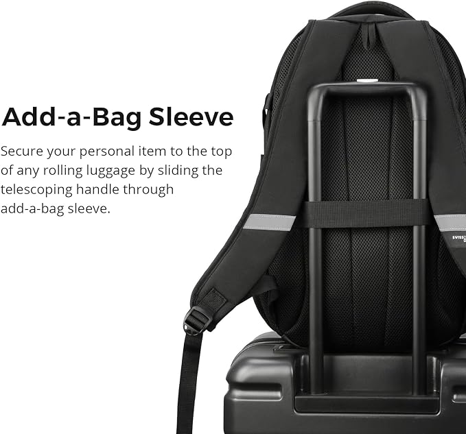 Swissdigital Design Laptop Backpack with USB Charging Port, Travel Backpack Fits 15.6 inches Computer, 31L College School Backpack for Men, Gray Camo | SD803-91