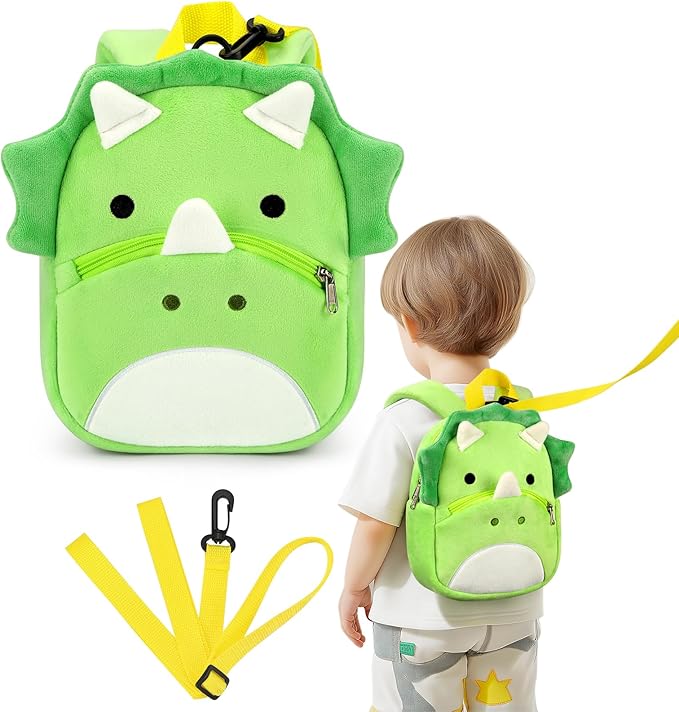 mibasies Toddler Backpacks for Girls 2-4: Plush Backpack -3D Animal Cartoon Mini Travel Bag -10 inch Toddler Backpack Leash