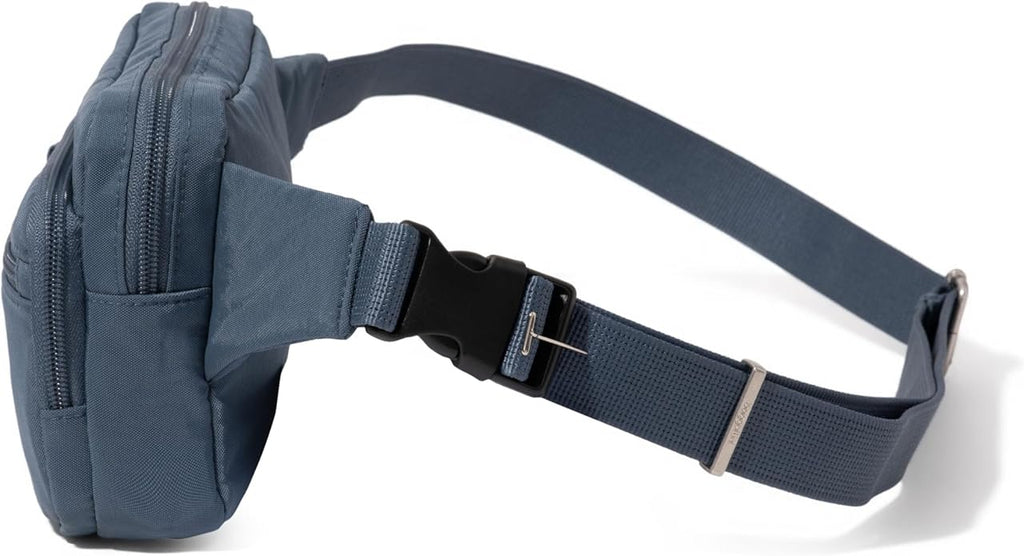 Baggallini Securtex Anti-theft Belt Bag 8.8"x5.5" Crossbody Fanny Pack for Women RFID Wallet Locking Zipper Travel Purse