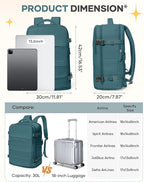 coofay Travel Backpack For Women Men Airline Approved Carry On Backpack Flight Approved Waterproof Sports Luggage Backpack Casual Daypack Small Hiking Backpack