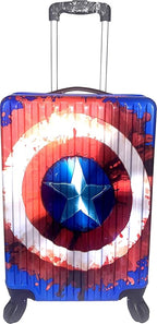 Fast Forward Kids Licensed Hard-Side 21" Spinner Luggage Lightweight Carry-on Suitcase Captain America