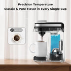 CHULUX Single Serve Coffee Maker for K Capsule, Mini Single One Cup Coffee Machine, Perfect for Small Space, Black
