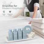 Purely | 150pc set | Hotel Soaps and Toiletries Bulk set | Airbnb Essentials for Hosts | Mini Travel Size Shampoo and Conditioner Sets | Bulk Travel Size Toiletries | Homeless Supplies Bulk