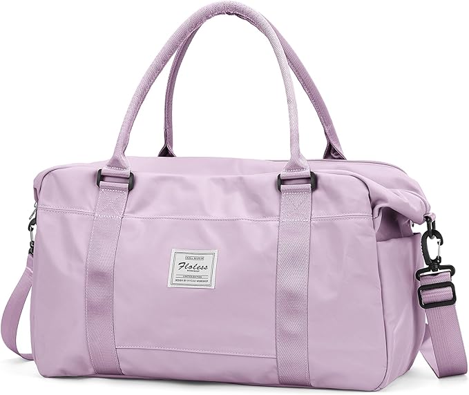 HYC00 Travel Duffel Bag,Carry-on Overnight Weekender Bags for Women,Sports Tote Gym Bag with Wet Pocket
