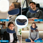 Travel Pillows for Airplanes,Neck Pillow for Traveling, Memory Foam Travel Pillows Neck Support Sleep for Long Flight,Suitable for Airplanes,Offices and Cars