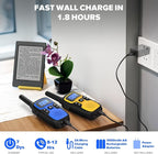 Wishouse Walkie Talkies for Adults Long Range-Rechargeable 4 Pack 2 Way Radios, Hiking Accessories Camping Gear Xmas Birthday Gift for Kids Family with Lamp,SOS Siren,NOAA Weather Alert,Easy to Use