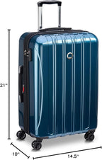 DELSEY PARIS Helium Aero Hardside Expandable Luggage with Spinner Wheels, Teal, Carry-On Plus 21 Inch