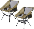MOON LENCE 2 Pack Portable Camping Chairs Backpacking Chair - The 4th Generation Ultralight Folding Chair - Compact, Lightweight Foldable Chairs for Hiking Mountaineering, Beach