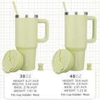 BJPKPK Tumbler With Handle 40 oz Stainless Steel Insulated Tumbler With Lid And Straw For Water Or Ice Coffee,Macaron Green