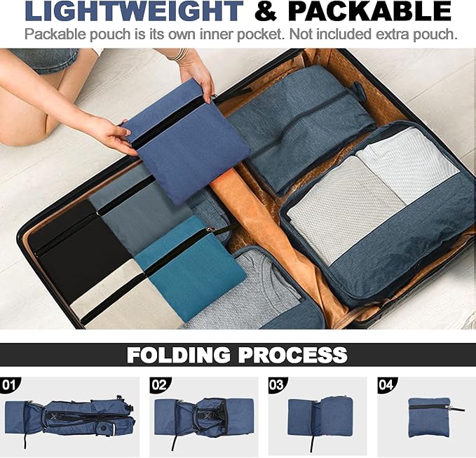 Seektop 15L Small Hiking Backpack for Women Men, Lightweight Hiking Packable Daypack with Phone Pocket for Travel Camping (Dark Blue, 15L)