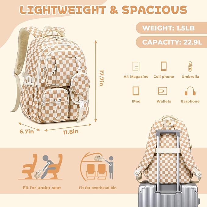 MOONBABY Girls Backpack, Kids Backpack for Girls, School bag for Primary Elementary Teenage, Middle School Students Bookbag
