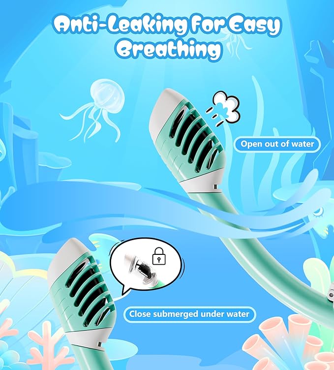 Aegend Snorkeling Gear for Adults Youth Kids, Snorkel Mask with Top Dry Valve - Panoramic View Anti-Leak and Anti-Fog with Mesh Bag for Snorkeling, Scuba Diving, Freediving & Swimming