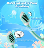 Aegend Snorkeling Gear for Adults Youth Kids, Snorkel Mask with Top Dry Valve - Panoramic View Anti-Leak and Anti-Fog with Mesh Bag for Snorkeling, Scuba Diving, Freediving & Swimming